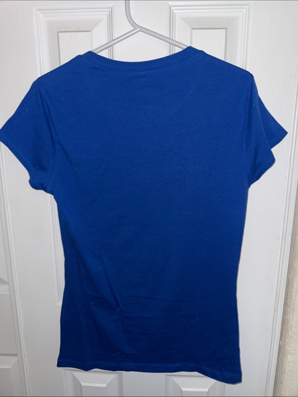 Bright Blue Tee with Subtle Logo Trim - Picture 4 of 4